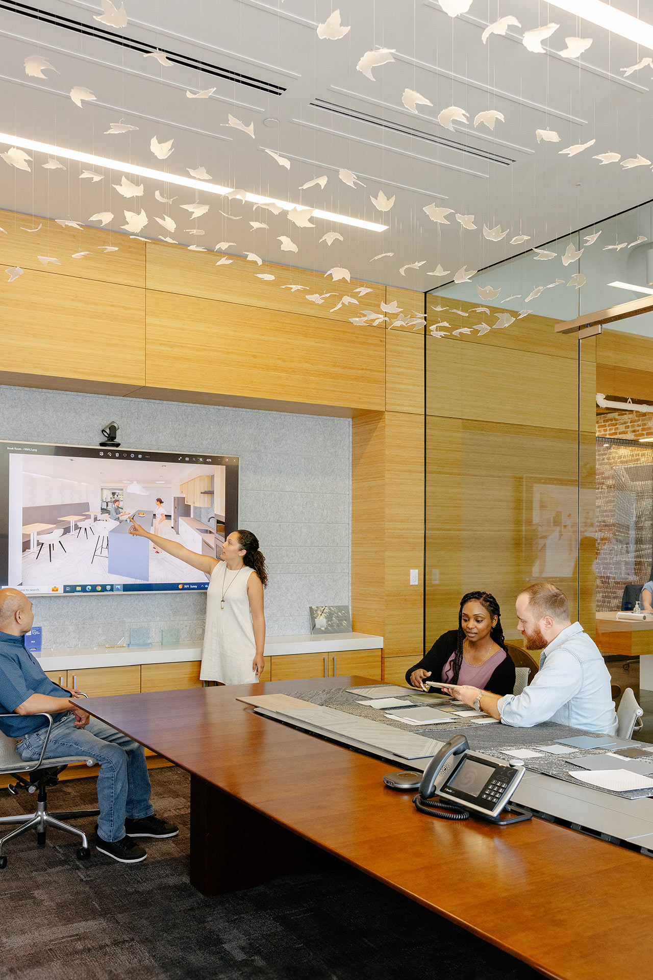 Interior at DGA Sacramento Office, conference room, people meeting