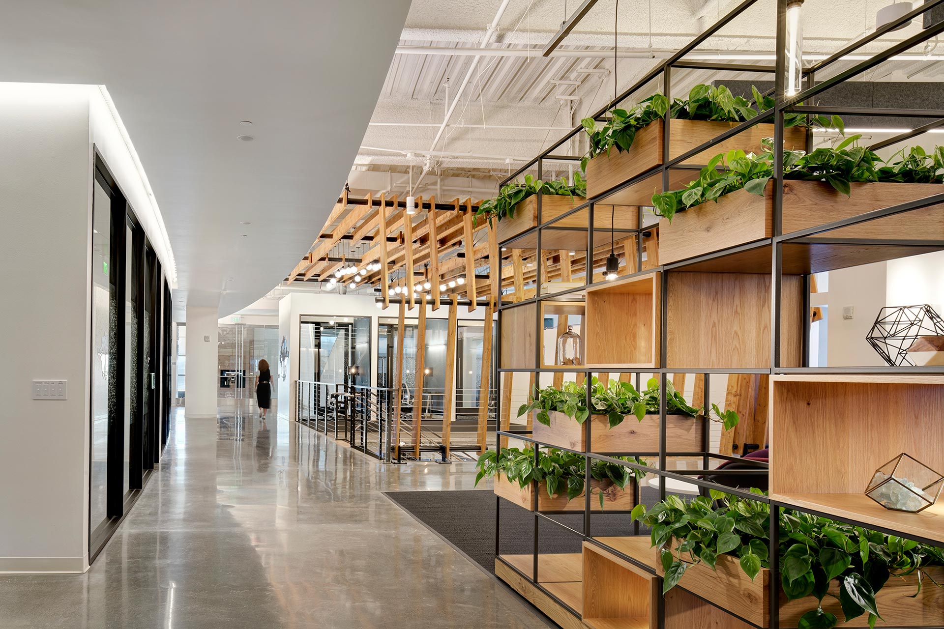 Interior at Alector life Science facility corridor and office