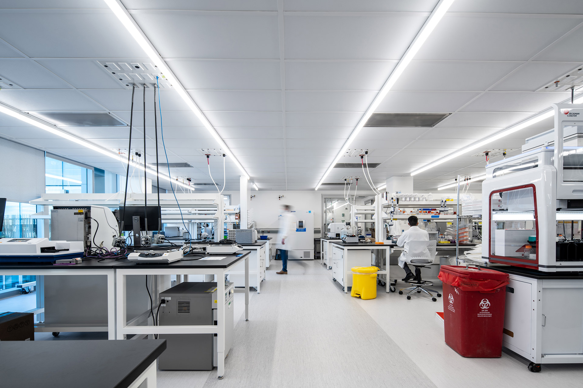 Interior at confidential client life science facility laboratory