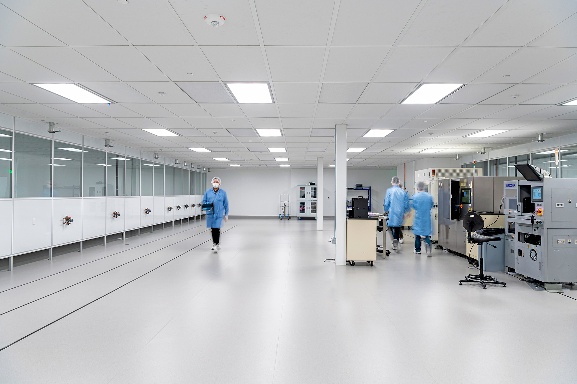 Interior at confidential client advanced technology facility laboratory and clean room