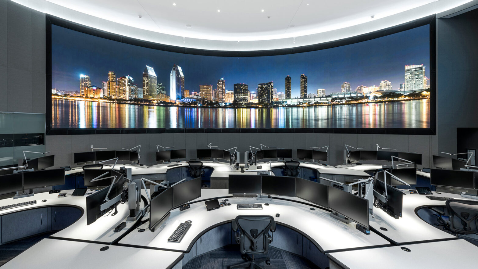 Interior at confidential client control room