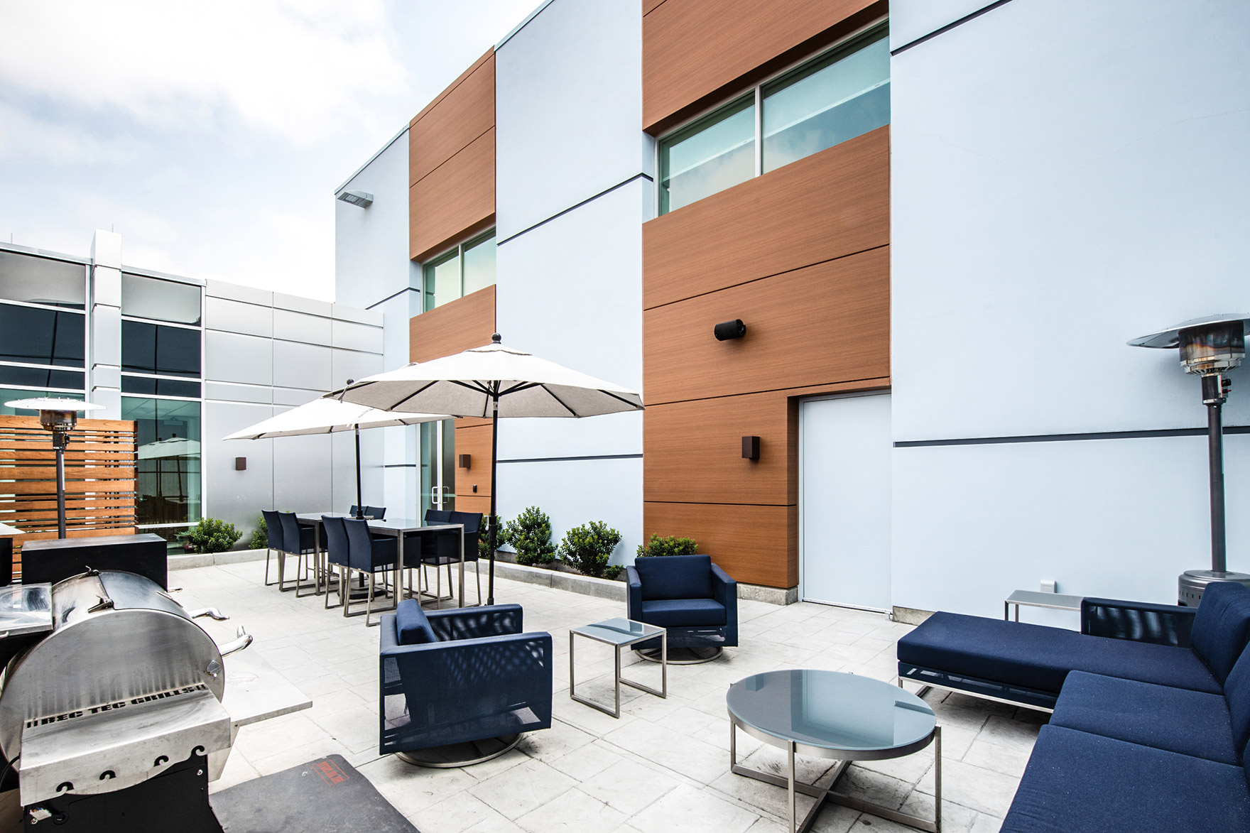 Exterior patio at confidential client data center facility