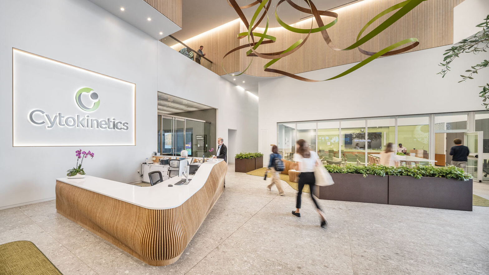 Interior lobby at Cytokinetics