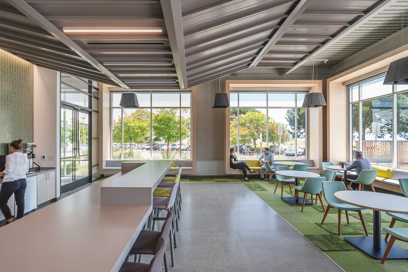 Interior at Exelixis 1851 and 1801 HBP life science facility inside breakroom