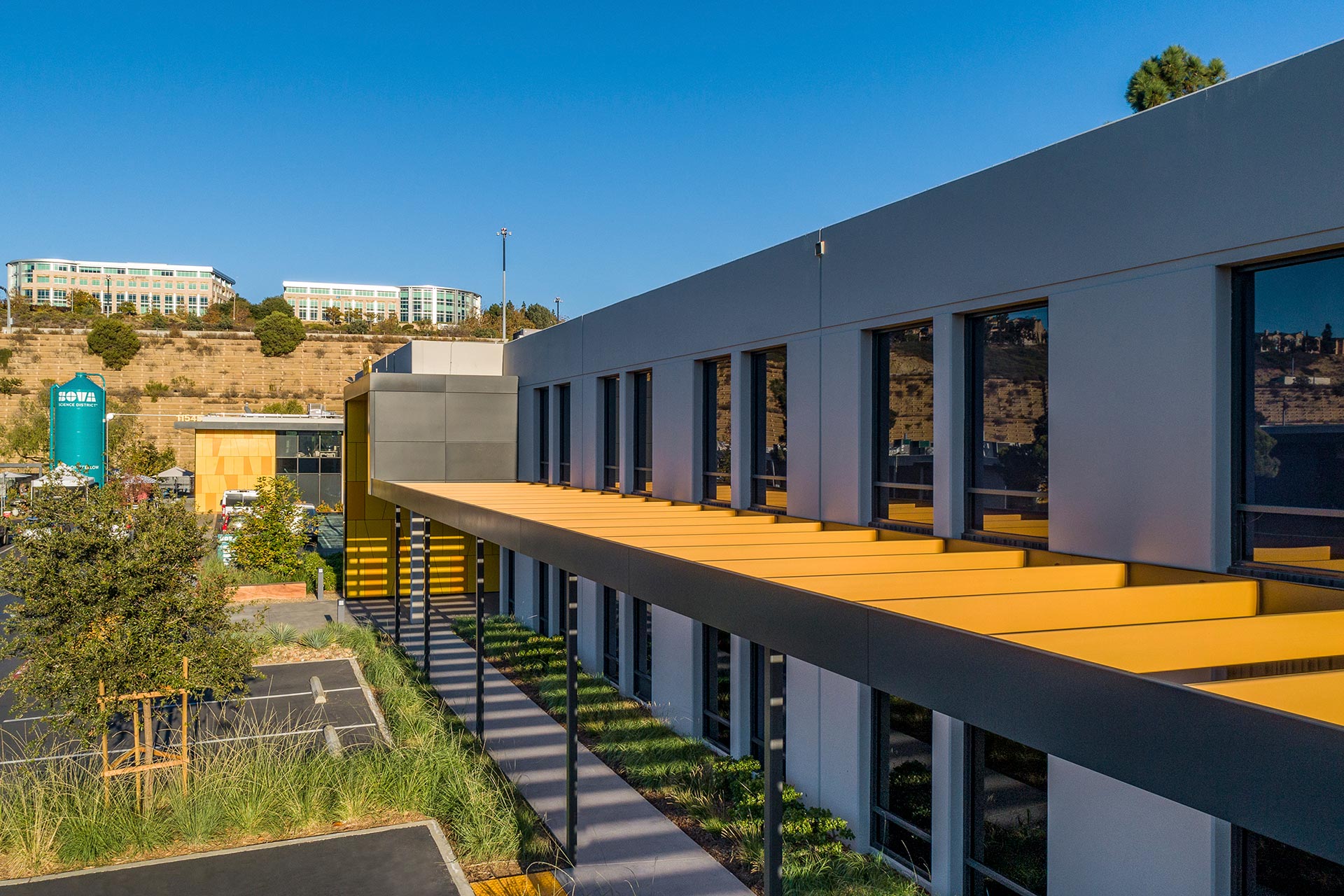 Exterior aerial view at Longfellow SOVA Science District